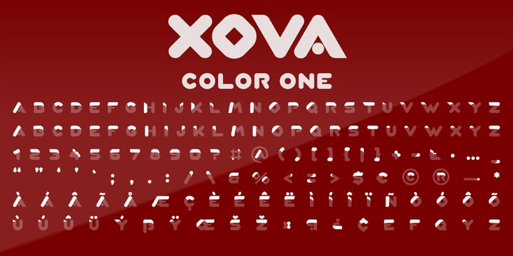 Xova Layered Font Poster 5