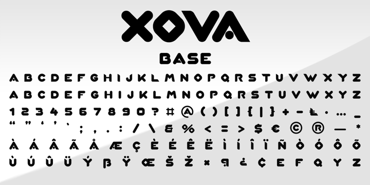 Xova Layered Font Poster 4