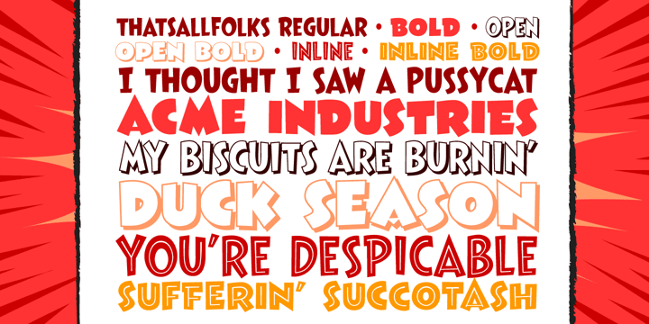 That’s All Folks Font Poster 2