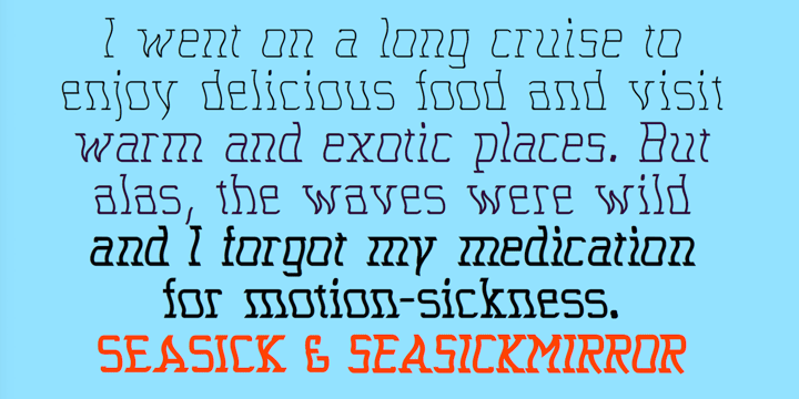 Seasick Font Poster 2