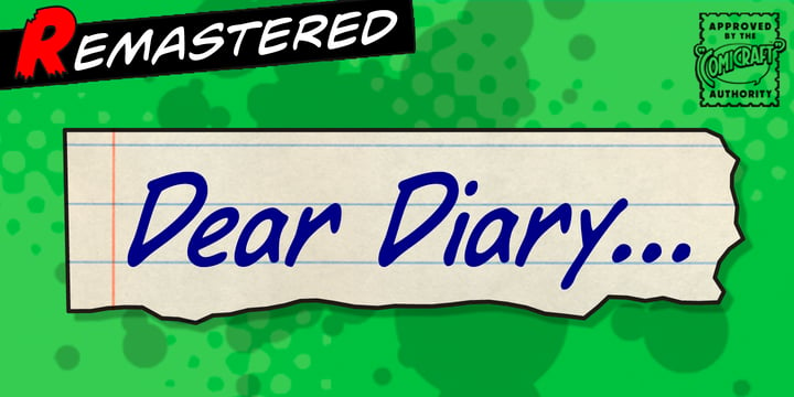 Dear Diary Font Poster 1