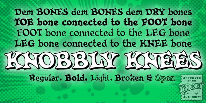 Knobbly Knees Font Poster 3