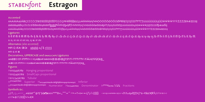 Estragon Pro Font Poster 6