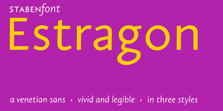 Estragon Pro Font Poster 1