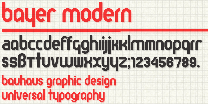 Bayer Modern Font Poster 2