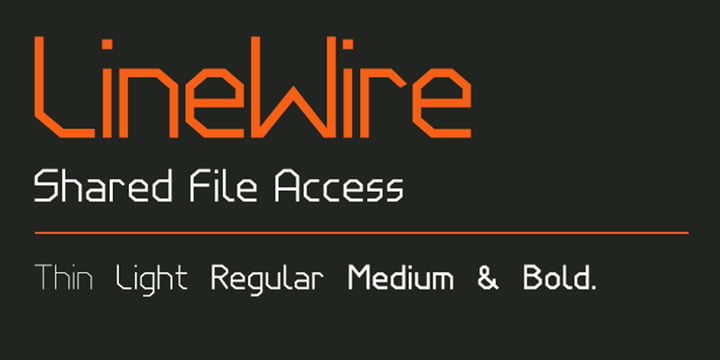 LineWire Font Poster 1
