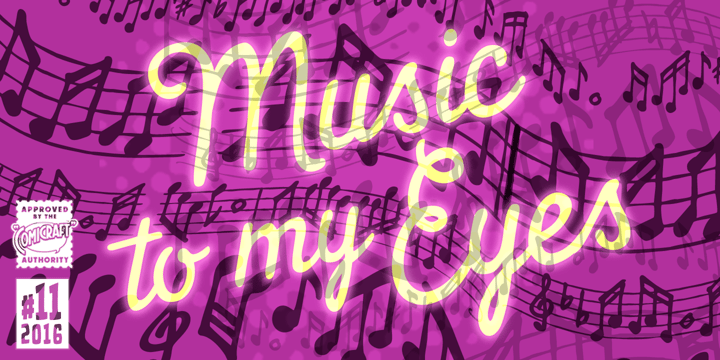Music To My Eyes Font Poster 2