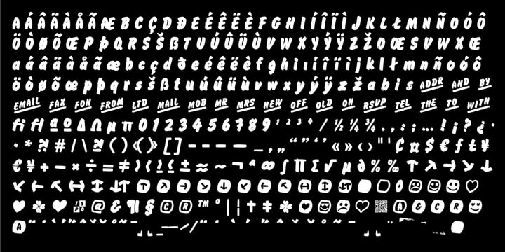 Brush Hand Marker Font Webfont Desktop Myfonts