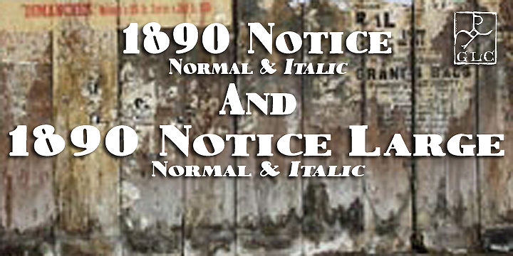1890 Notice Font Poster 1