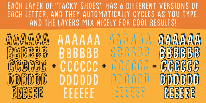 Tacky Shoes Font Poster 3