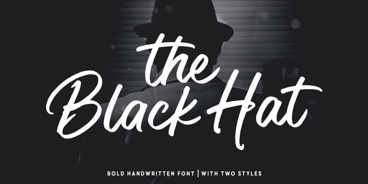 Black Hat Font Poster 1