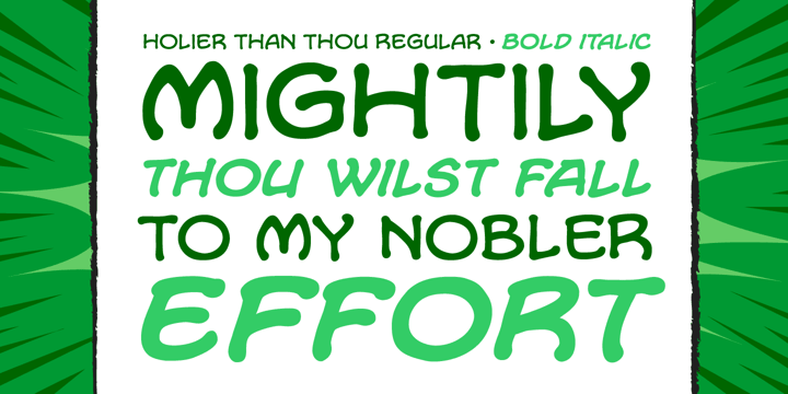 Holier Than Thou Font Poster 2