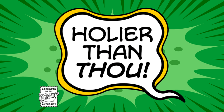Holier Than Thou Font Poster 1