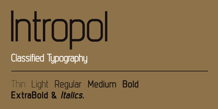 Intropol Font Poster 1