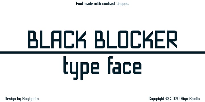 Black Blocker Font Poster 1