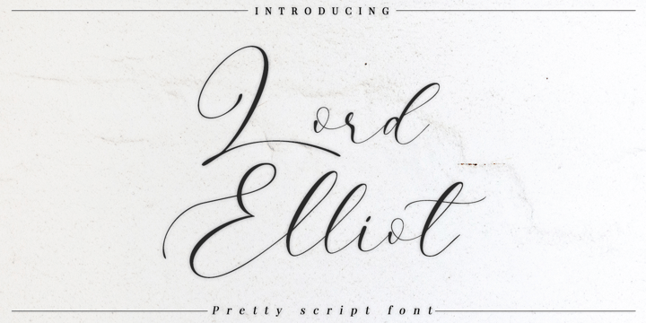 Lord Elliot Font Poster 1