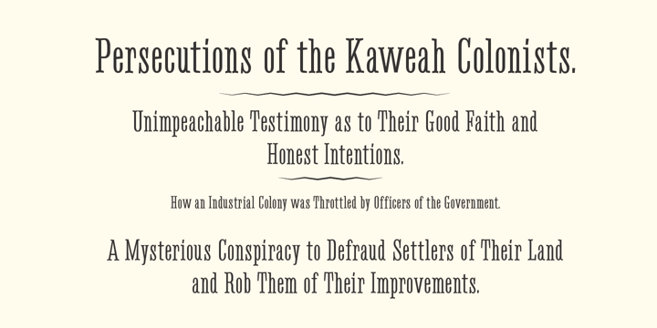 Kaweah Font Poster 2