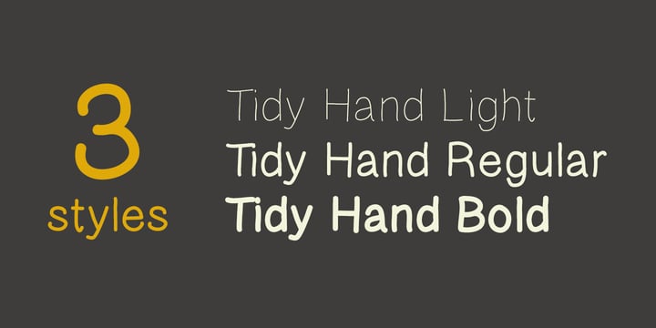 Tidy Hand Font Poster 2