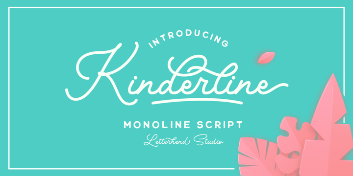 Kinderline Script Font Poster 1