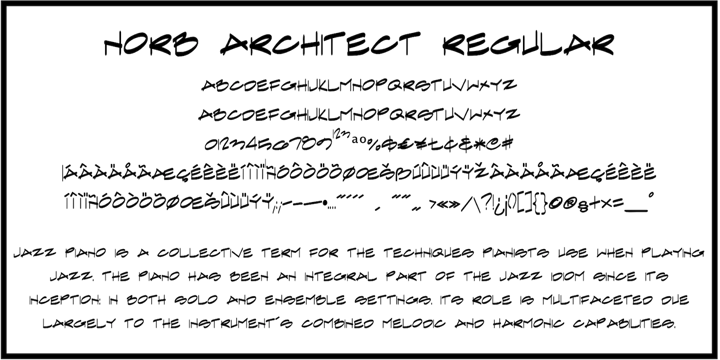 NorB Architect Font Poster 3