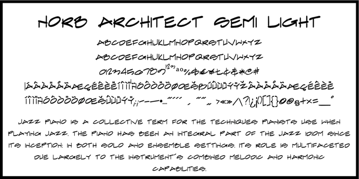 NorB Architect Font Poster 1