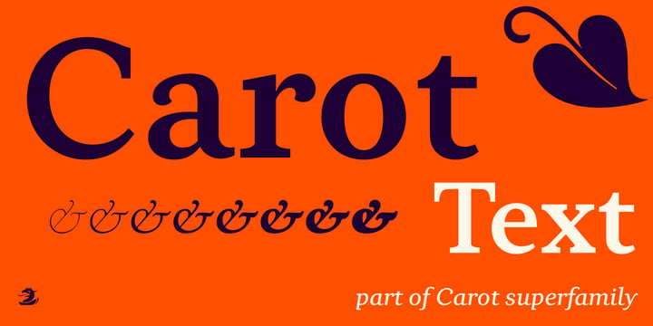 Carot Text Font Poster 1