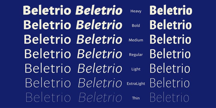 Beletrio Font Poster 4