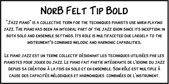 NorB Felt Tip Font Poster 5