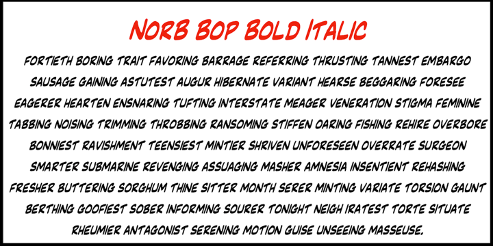 NorB Bop Font Poster 6
