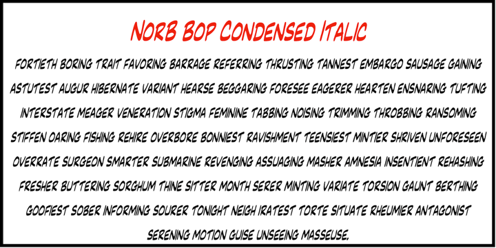 NorB Bop Font Poster 4