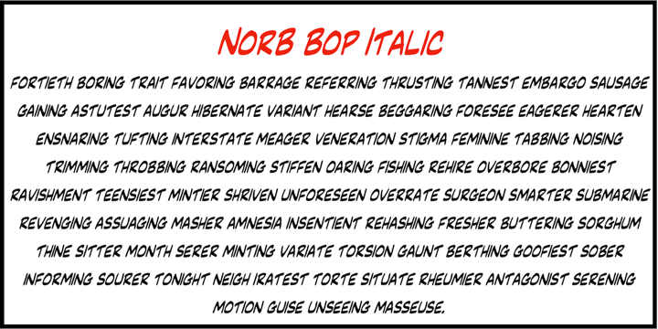 NorB Bop Font Poster 2