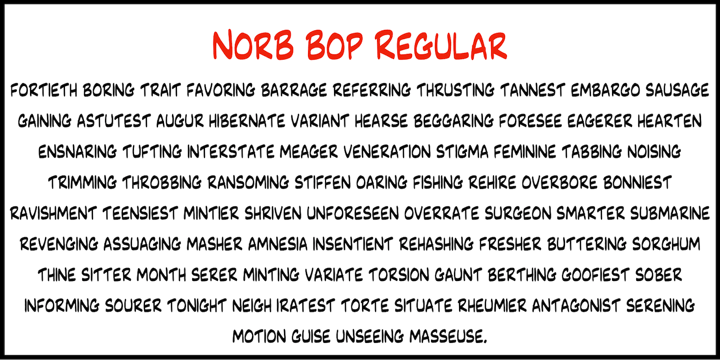 NorB Bop Font Poster 1