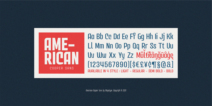 MGT American Copper Font Poster 4
