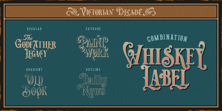 Victorian Decade Font Poster 3