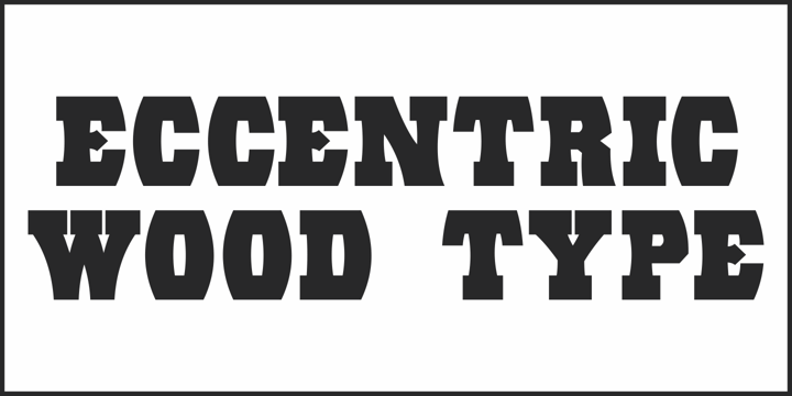 Eccentric Wood Type JNL Font Poster 2