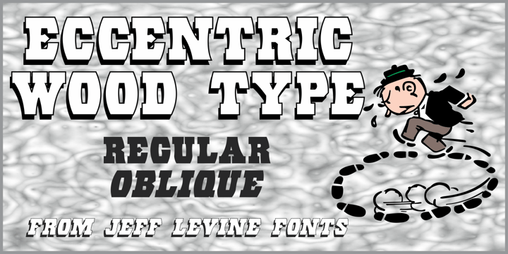 Eccentric Wood Type JNL Font Poster 1