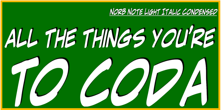 NorB Note Font Poster 5