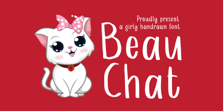 Beau Chat Font Poster 1