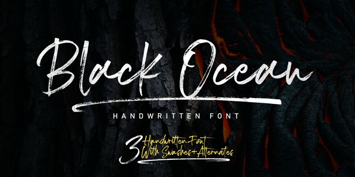 Black Ocean Font Poster 11