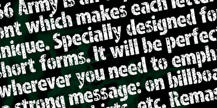 066 Army Font Poster 2