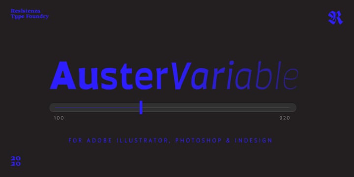Auster Variable Font Poster 1