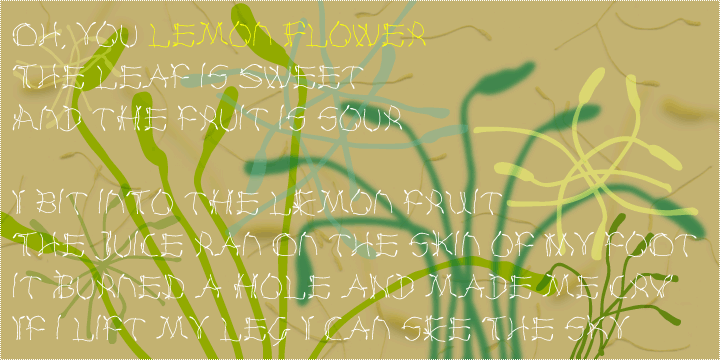 Lemon Flower Font Poster 1