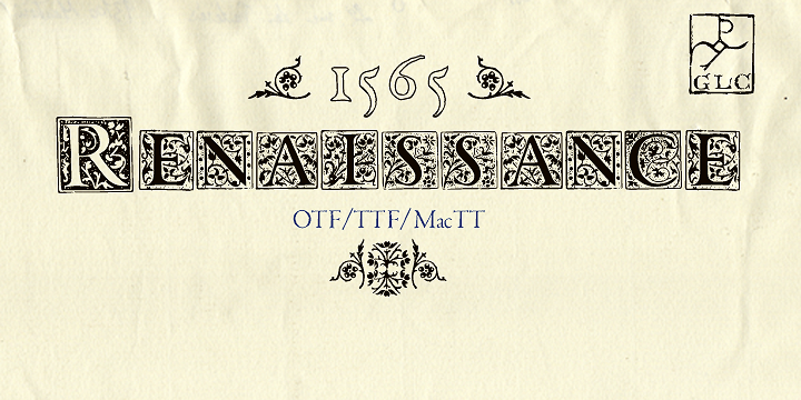 1565 Renaissance Font Poster 1