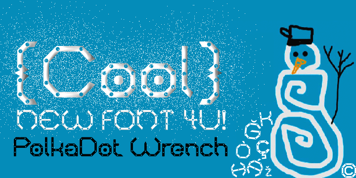 PolkaDot Wrench Font Poster 1