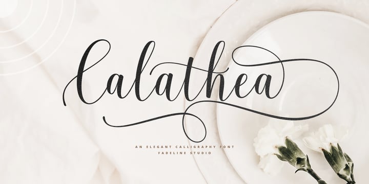 Calathea Script Font Poster 1