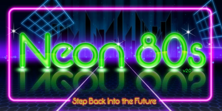 Neon 80s Font Poster 2