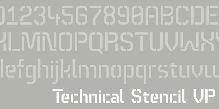 Technical Stencil VP Font Poster 1