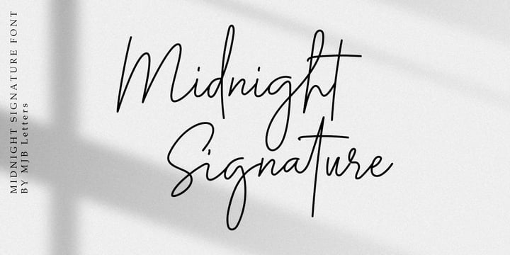 Midnight Signature Font Poster 1