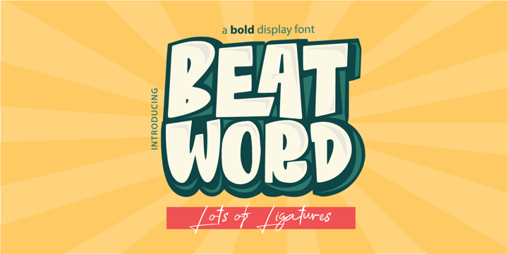 Beat Word Font Poster 1