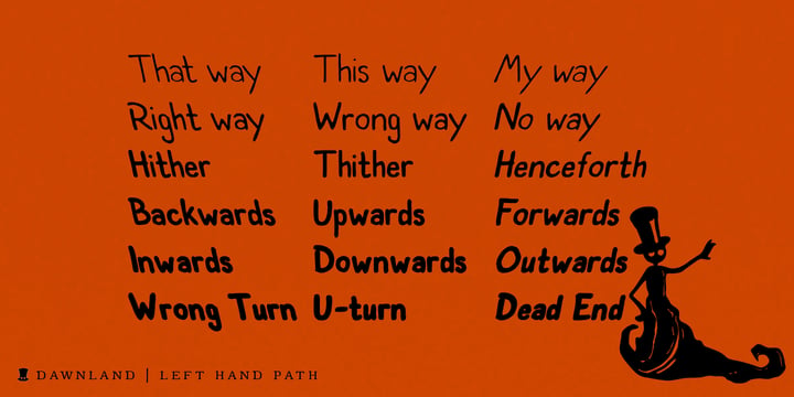 Left Hand Path Font Poster 3